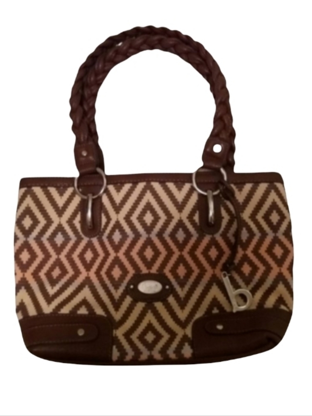 b.o.c Braided Handle Aztec Shoulder Bag